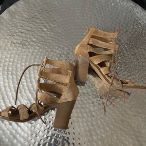 Tie Up Sandal Heels